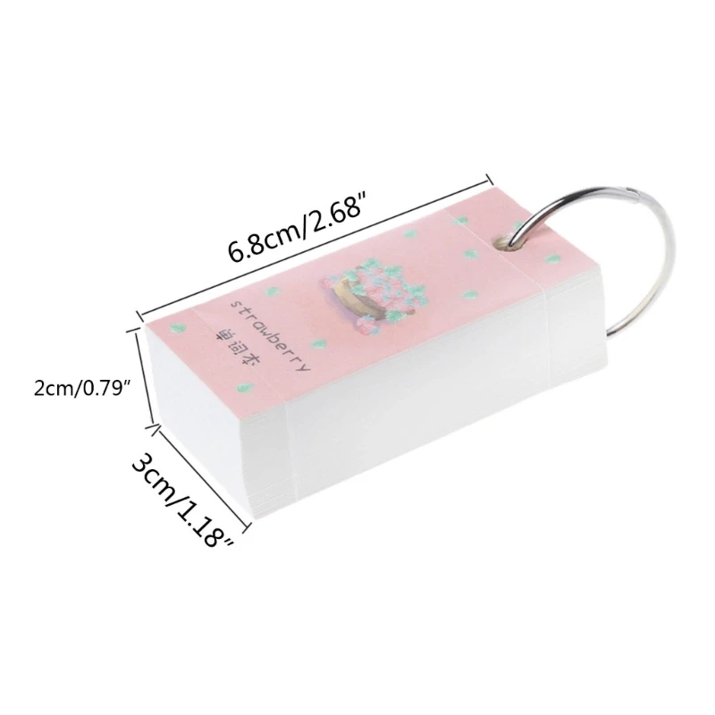 Cartoon Mini Pocket Notebook Blank 110 Sheets Memo Notepad Vocabulary Writing Reciting Book for College Students