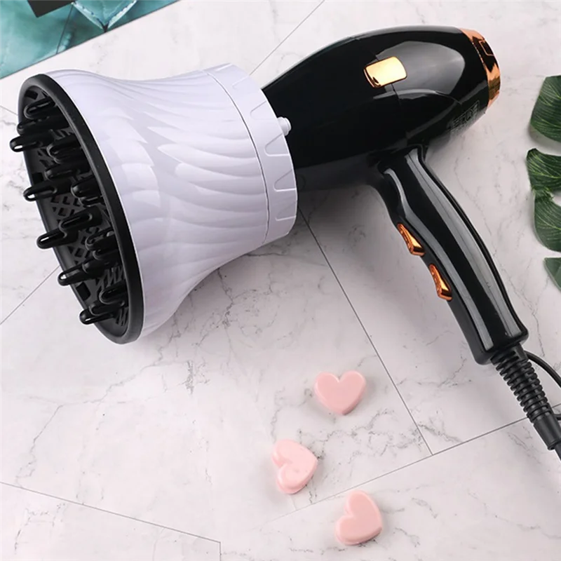 ABBK-Cappuccio per asciugacapelli con interfaccia universale per cappa da parrucchiere che soffia styling dei capelli ricci Styling Sostituzione dell'asciugacapelli Nero