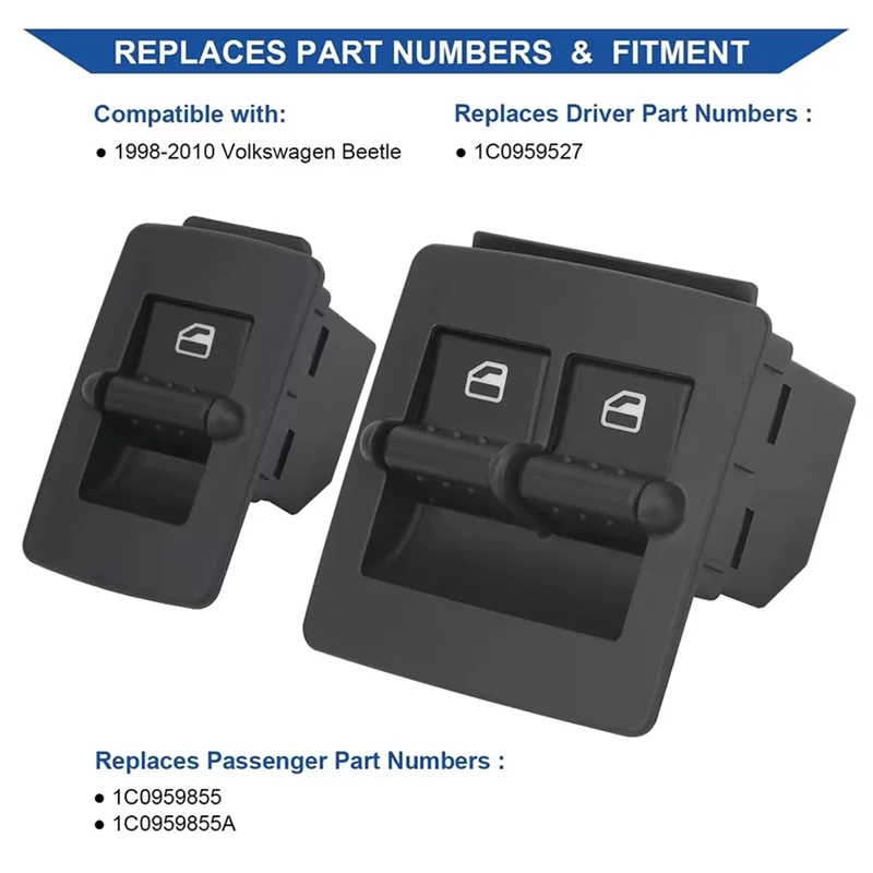 

Power Window Switch Button Window Regulator For VW Beetle 1998 Window Glass Lift Switch 1C0959855A 1C0959527A-AT80