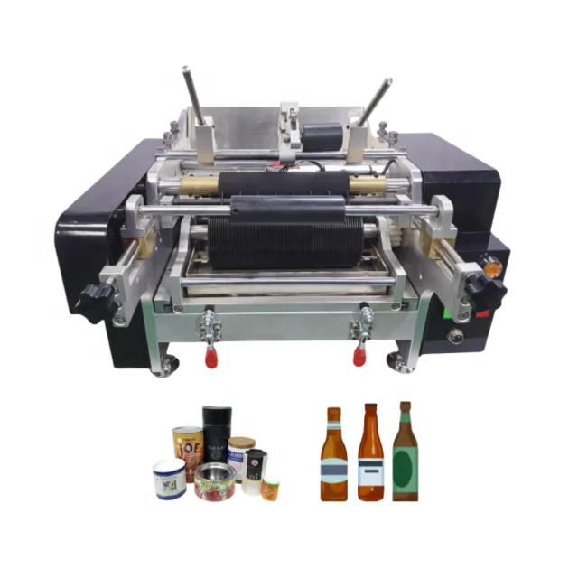 

Hot-selling firmka factory price desktop semi-automatic paper tube 306 cans beer bottle can cold wet glue labeling machine
