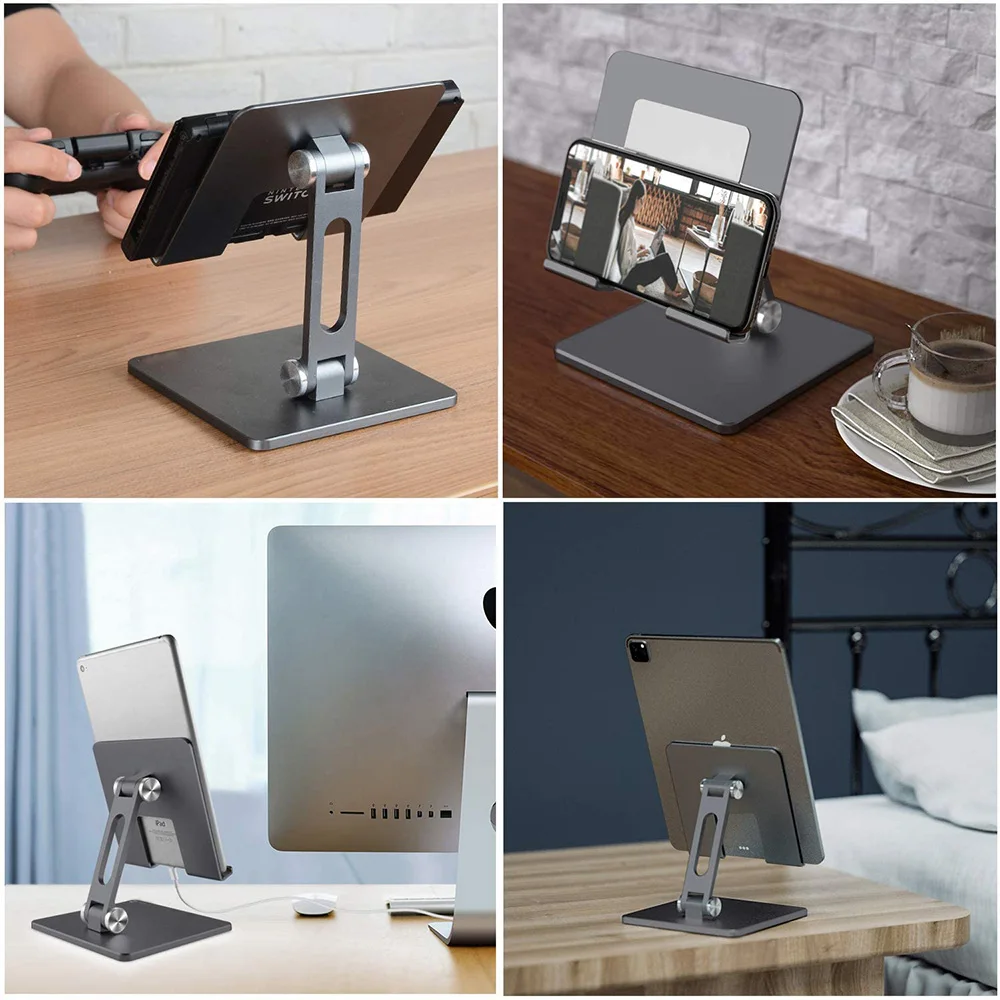 Soporte plegable ajustable para tableta, base de escritorio para iPad Pro 12,9, 11, 10,2, Air Mini 2020, Samsung, Xiaomi Mi Pad