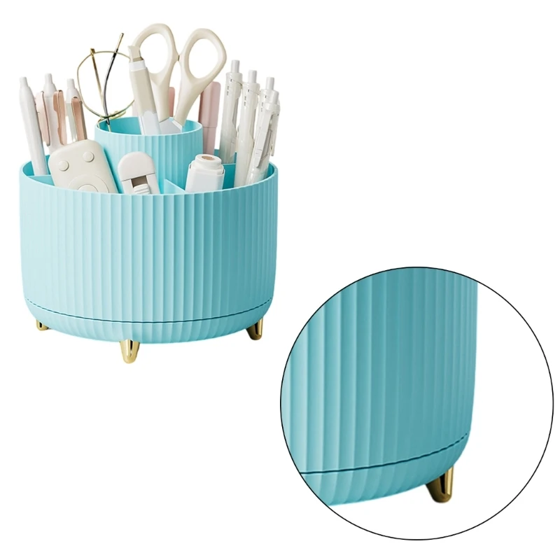 منظم مكتب مكون من 6 أقسام للأطفال، حامل مستلزمات فنية لتنظيم القلم الدوار
