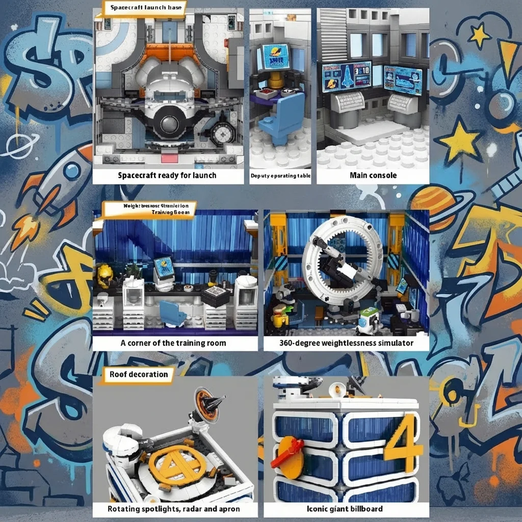    ชุดตัวต่ออาคารหอคอยสี่ฮีโร่ 6135 ชิ้น ชุดประกอบอาคารแบบโมดูลาร์ ของเล่นสร้างสรรค์ ของขวัญสำหรับผู้ใหญ่