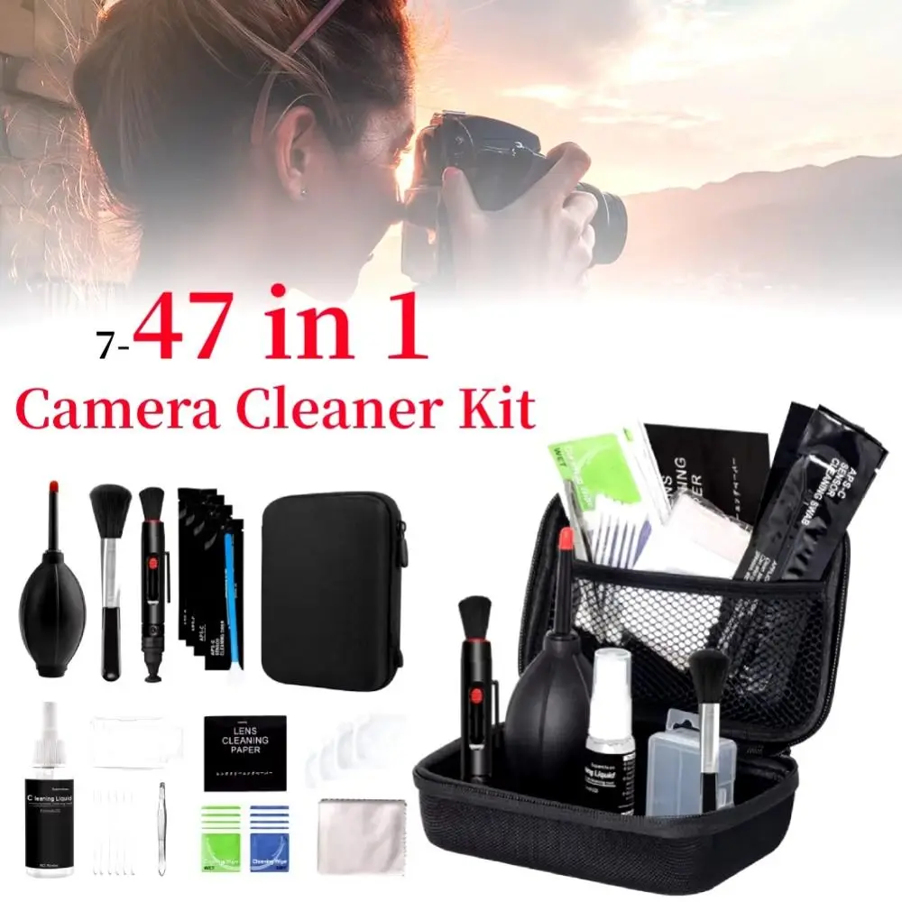 5/24/35/47PCS Air Duster Camera Cleaner Kit Phone Air Blower DSLR Lens Cleaning Set PC Computer for Sony/Fujifilm/Nikon/Canon