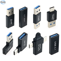 YuXi OTG Adapter USB 3.1 Type C Female To USB 3.0 Male Converter 10Gbps Type C to USB 3.0 90 Degrees For USB C OTG Connector