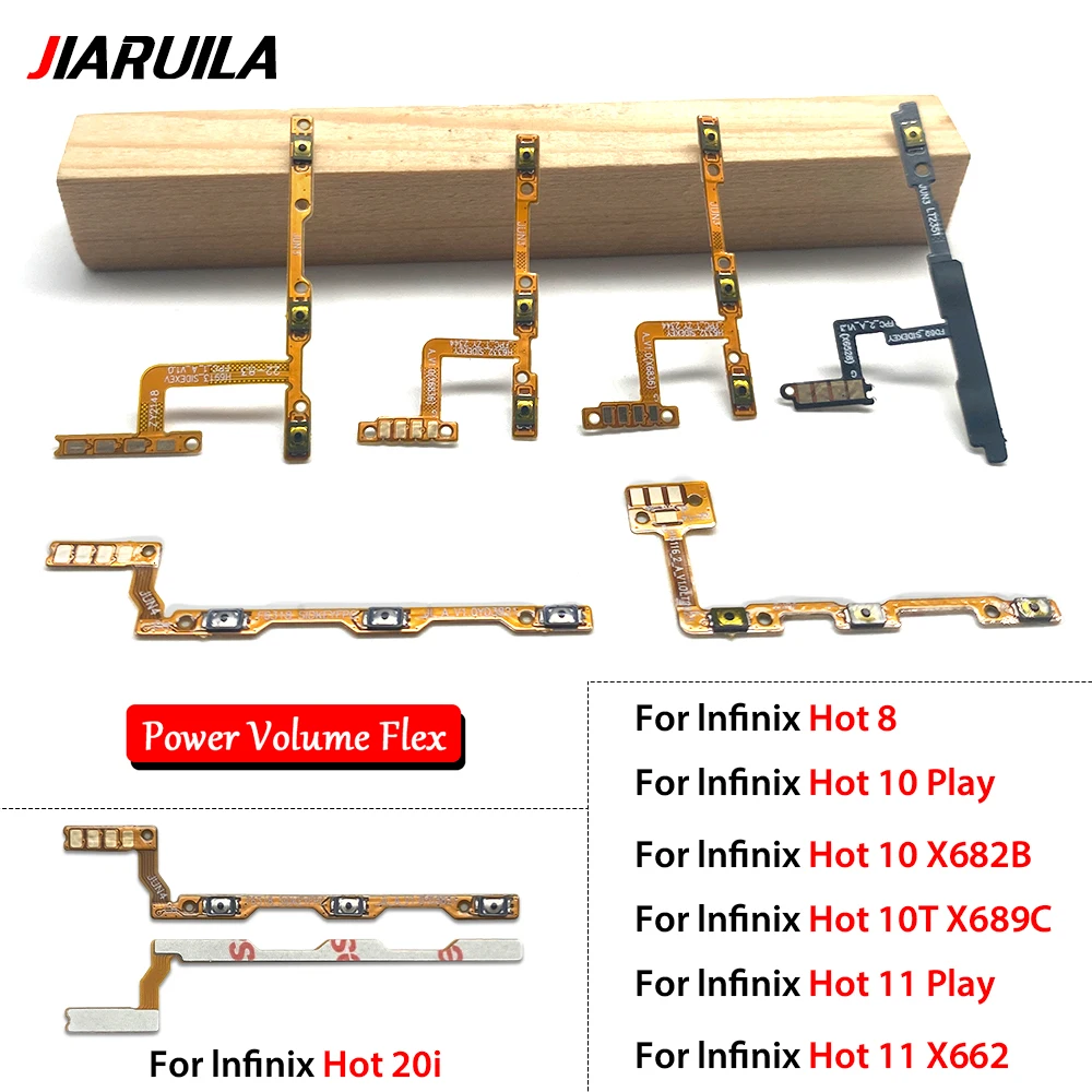 

Power on off Button Volume Key Switch Flex Cable For Infinix Hot 10 Play Hot 50i X6531 Hot 8 Lite X650 Hot 10t Hot 11 Play 11s