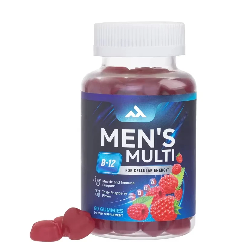 

Men's Multivitamin Gummies - Containing Vitamins A, C, D, E, B6, B12, and Zinc - Energy and Immune Health Gummies -60 Gummies