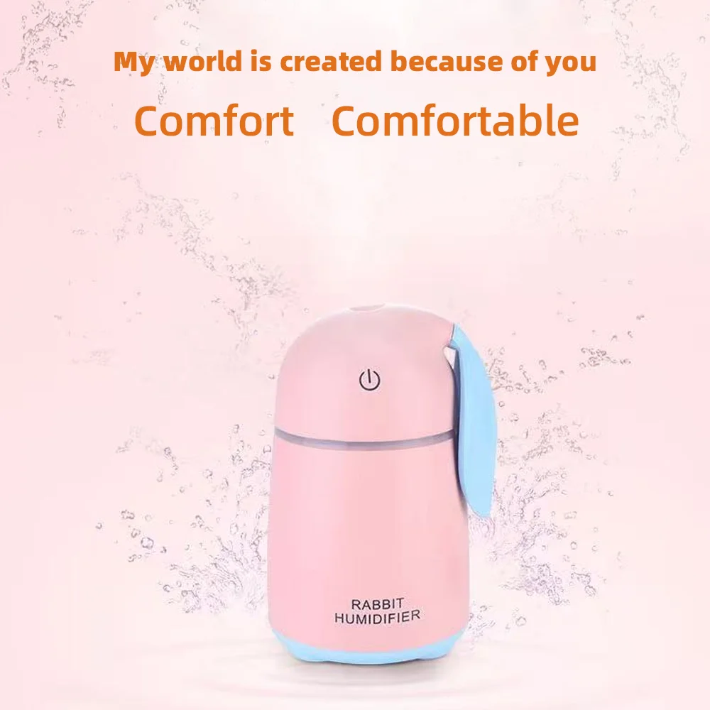 170ml Mini Cute Rabbit Design Diffuser USB Aroma Humidifier, Silent Design,Touch Control,Suitable for Office Desktop and Car Use