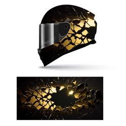Abstract Crushing Surface Full Helmet Wrap Sticker Motorcycle Helmet Racing Graphic Decal Vinyl Wrap Helmet Decorative Sticker