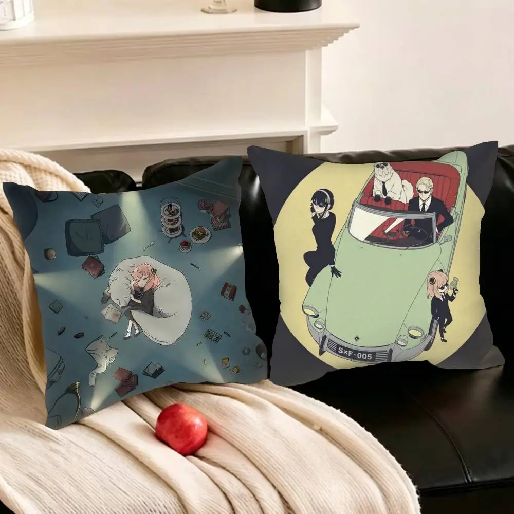 Forger Family Spy Family  Pillowcase for Sofa Room Office Decor Printing Protector Cushion Cover Valentine gift Custom