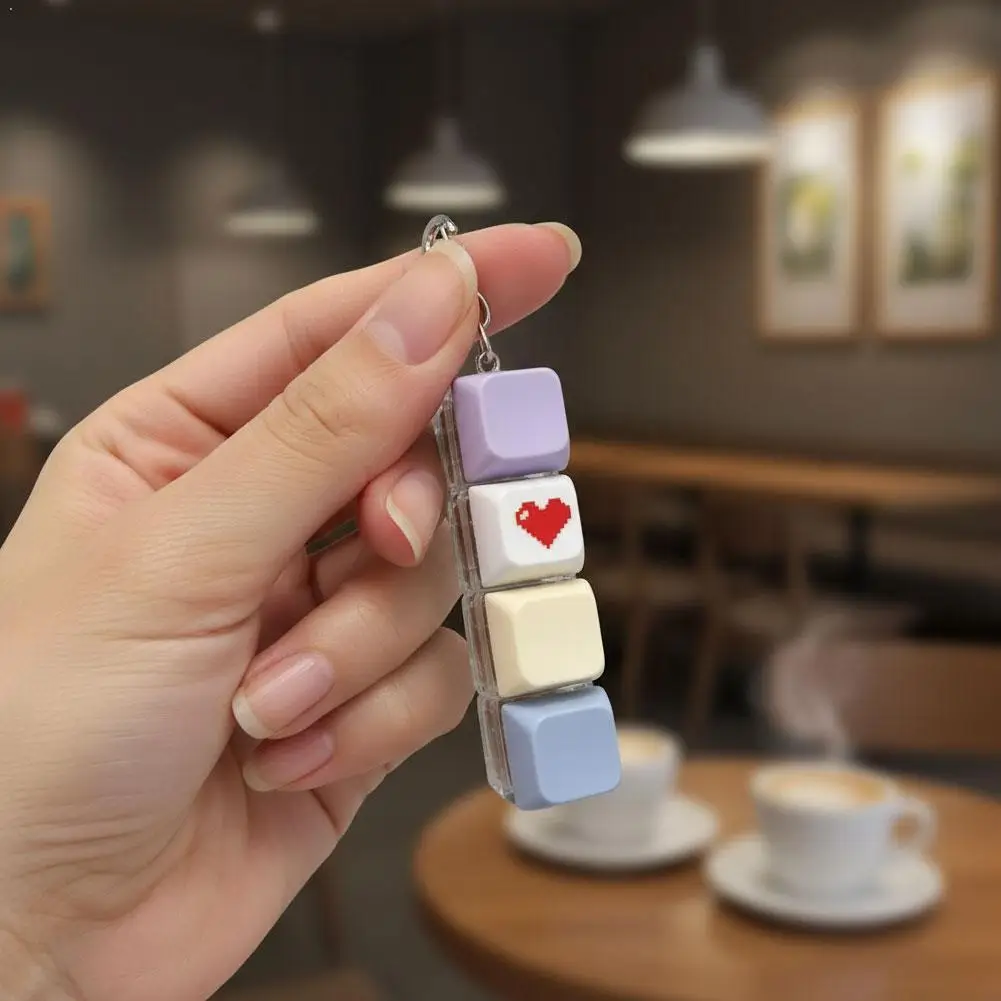 

Механический брелок-клавиатура с 4 кнопками для сумок, антистресс-гаджет, подарок для снятия скуки, аксессуар для сумки