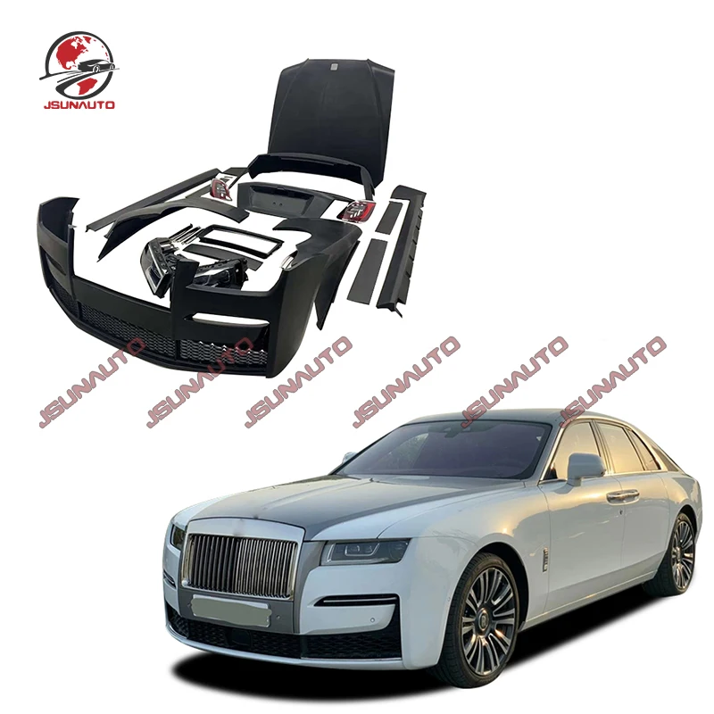 Fiberglass Body Kit For Rolls-Royce Ghost  Old to New 4th Generation Upgrade 2021 Ghost  Front Bumper Rear Bumper Side Skirts