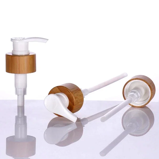 Dozownik do balsamu bambusowego do recyklingu Drewniana nakrętka Butelki kosmetyczne w górę i w dół Zamknięta bambusowa pompa dozująca balsam