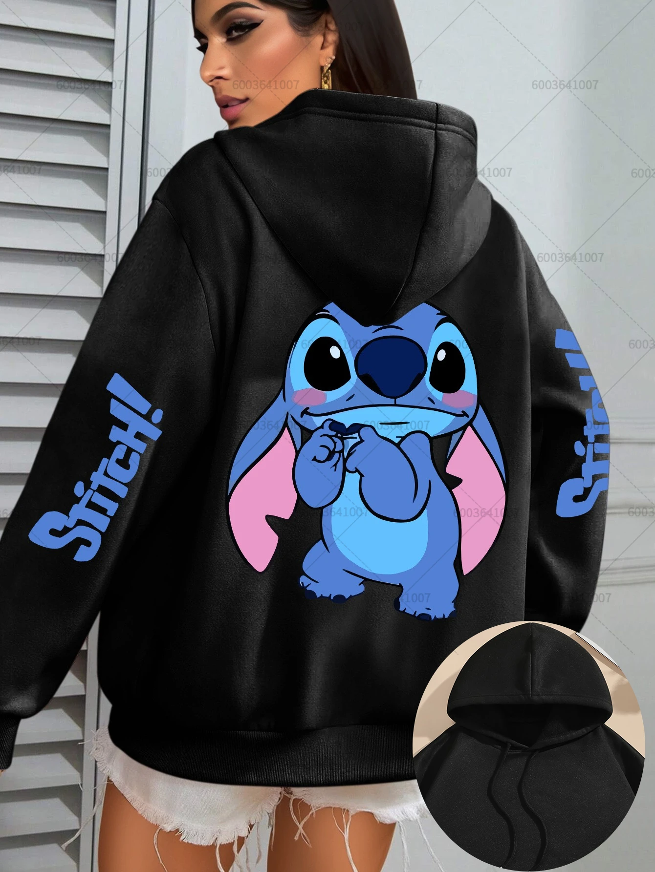 Disney femmes mignon point polaire sweats à capuche hommes coton sweat à capuche pull automne hiver surdimensionné manteaux haut confortable