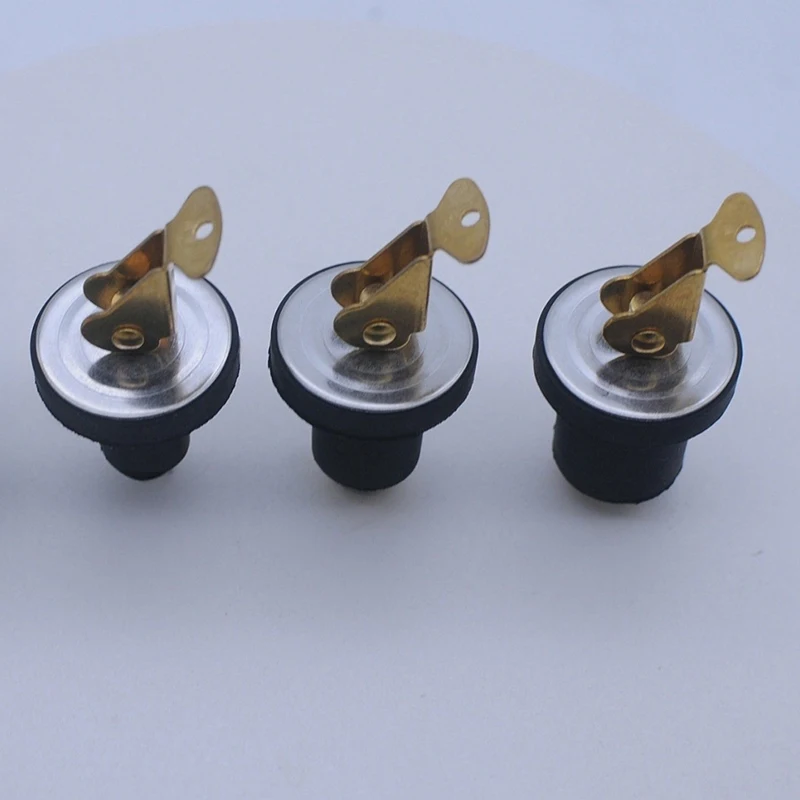 Compression Drain Plug Brass Screw Type Rubber Seal Yacht Boat Drain Plug For 3/8In 1/2In 5/8In 3/4In Diameter Drains