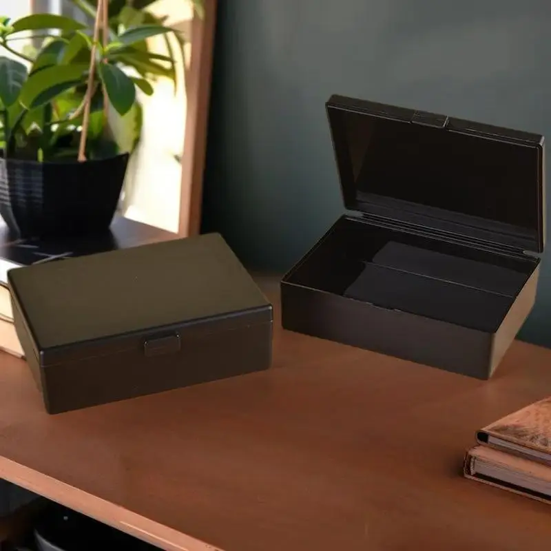 New Desk Organizer Box, Tactical Transparent Stationery Container, Ideal for Photocards and Small Card Classification