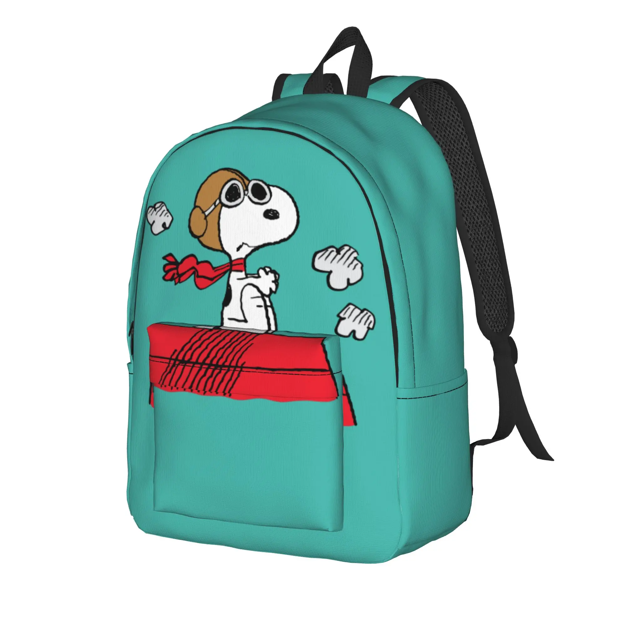 S-Dog-Snoopies Cartoon Backpack for Men Women Cool High School Hiking Travel Daypack  Laptop Computer Canvas Bags Gift