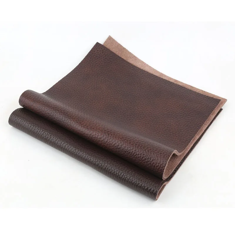 طبقة علوية من جلد البقر بلون القهوة 3.5 ملم، جلد طبيعي مزدوج اللون بني داكن، وسادة أريكة جلدية سميكة، وسادة طاولة، يوجا cu #6