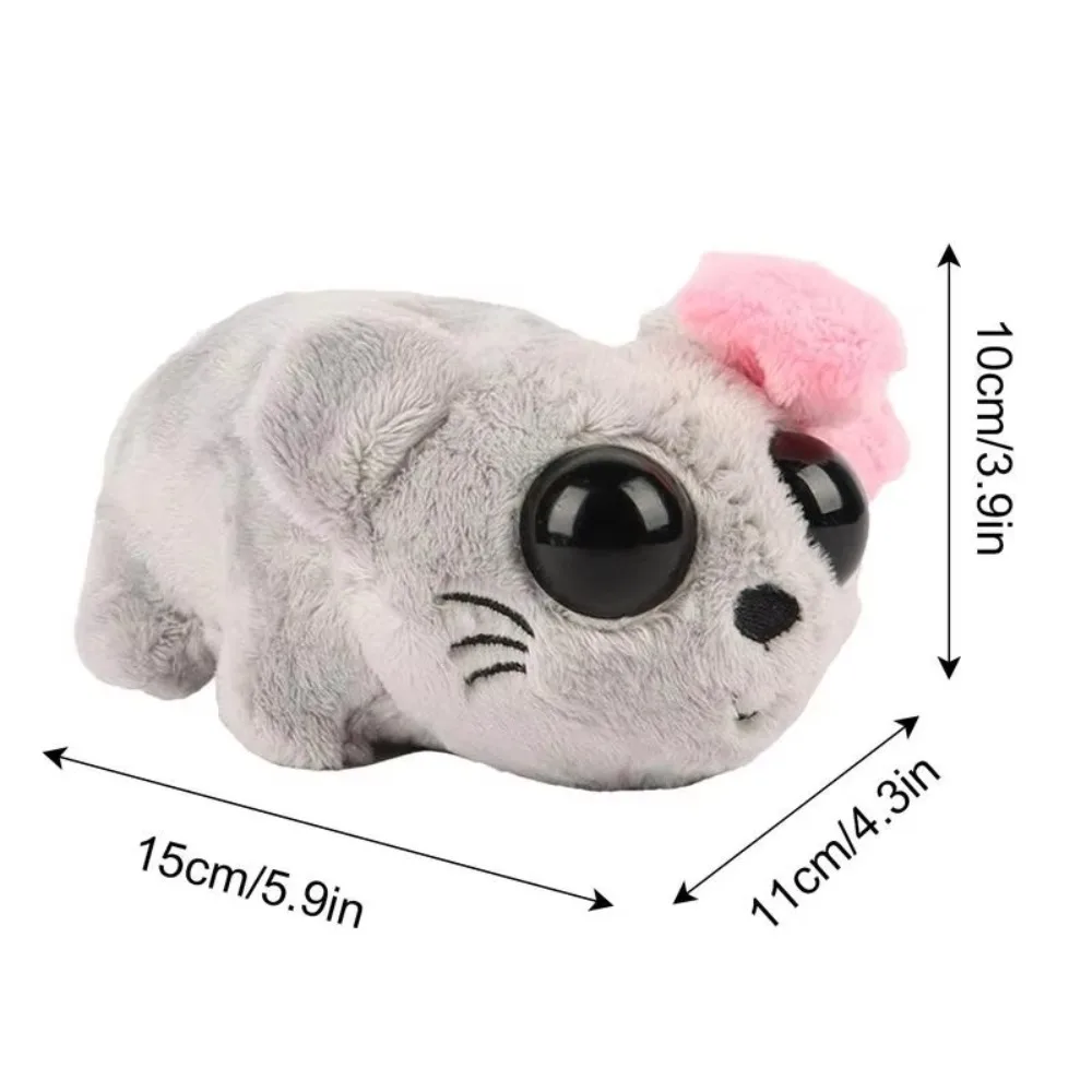 Peluche Criceto Triste Criceto Giocattolo Grigio con Suono di Violino Incorporato Bambola di Peluche Unisex Morbido Animali di Peluche Giocattoli Criceto Triste Giocattolo