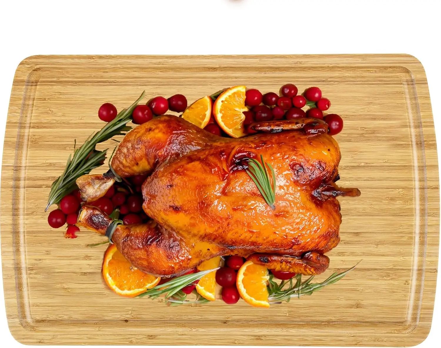 Extra Large 30 X 20 Inch Wooden Cutting Board with Juice Groove, Thick Butcher Block for Meat Vegetables and Charcuterie Serving