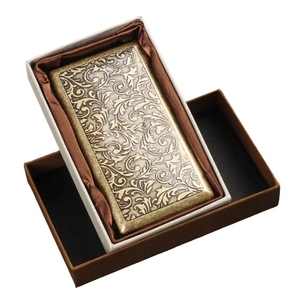 Slim Embossed Cigarette Case 20 Sticks Capacity Portable Waterproof Smoking Accessory Compact Sealed Cigarette Box Gift