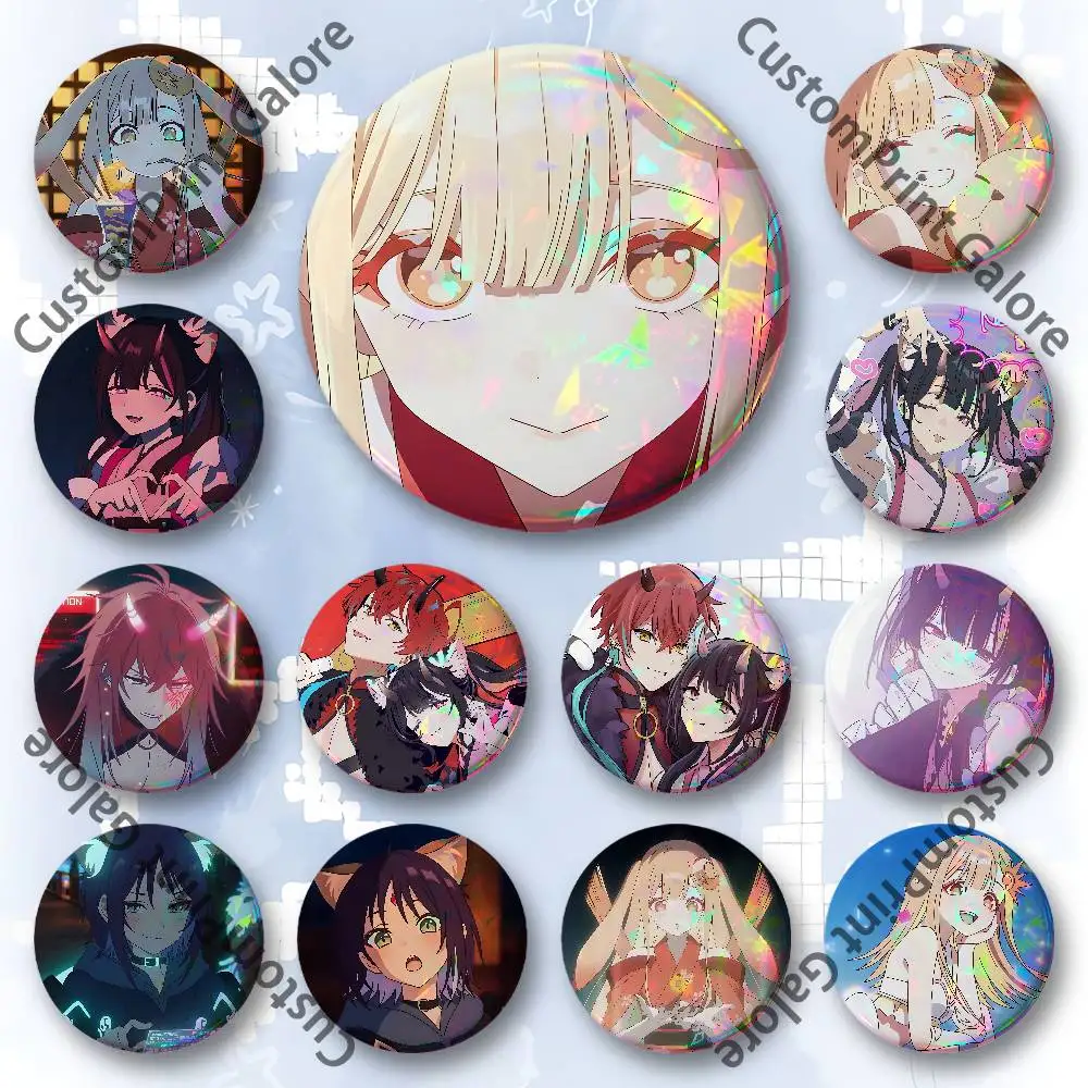 

C-Cosmic P-Princess K-Kaguya Enamel Pin Tinplate Round Brooch Cosplay Nijigen Otaku Culture Badges 58mm 44mm 32mm 75mm 25mm