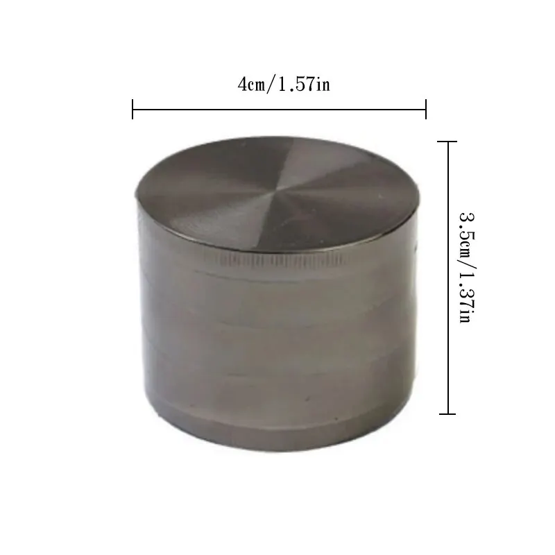 1pc 40mm 4-layer Zinc Alloy Hand Movement Tobacco Grinder Herb Grinder Spice Crusher Kitchen Supplies