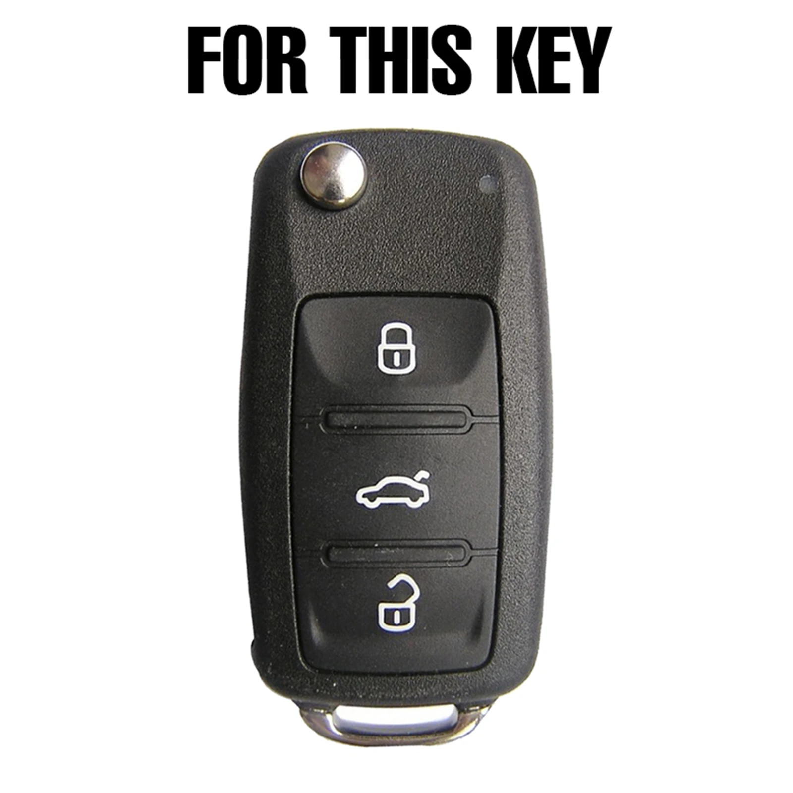 For VW POLO Bora Beetle Tiguan Passat B5 B6 Golf 4 MK5 6 Jetta Eos Silicone Key Case Remote Fob Cover 3 Button Keyless Shell Fob