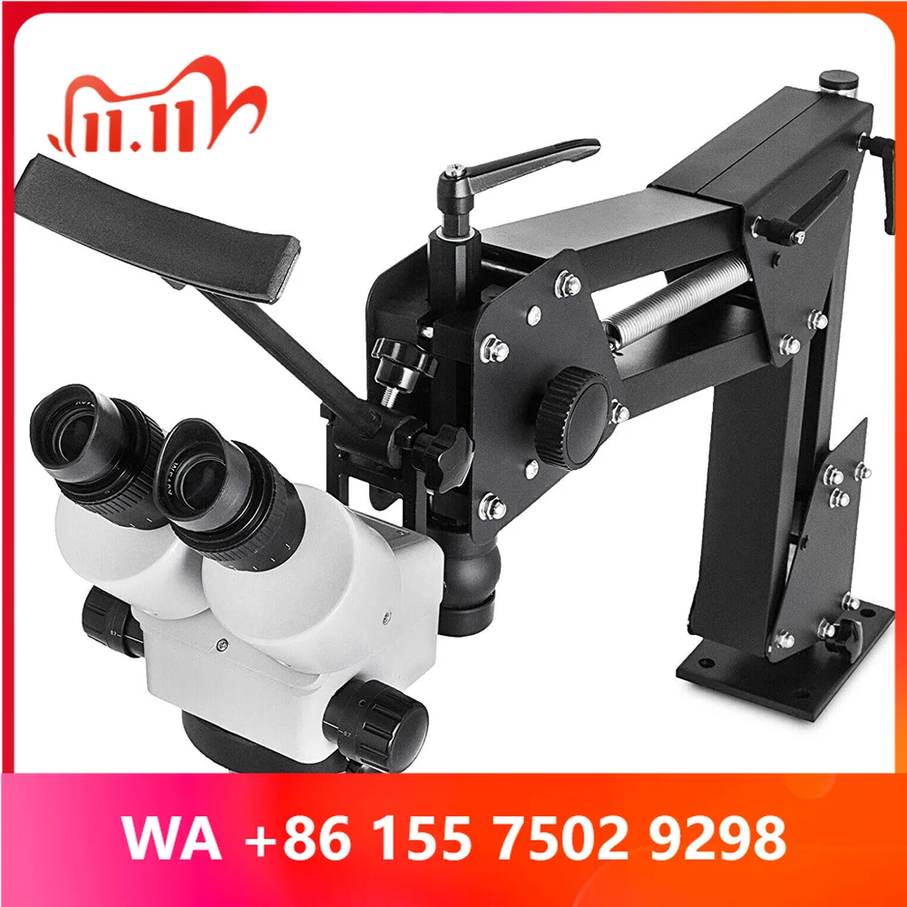 Gem Micro Inlaid Mirror Multi-directional With Spring Bracket 7x-45x Diamond Setting hine With Jewelry Tools Stand Microscope