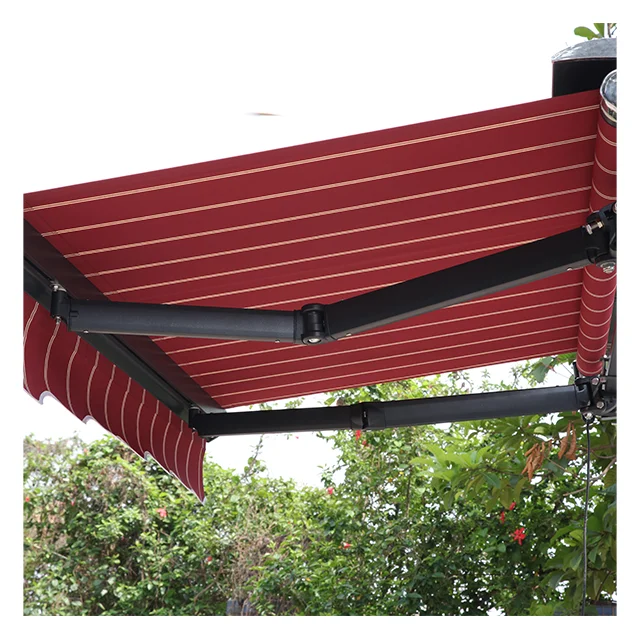 Durable Aluminum Alloy Frame Acrylic Polyester Pergola Electric Outdoor Garden Terrace Retractable Manual Extendable Features