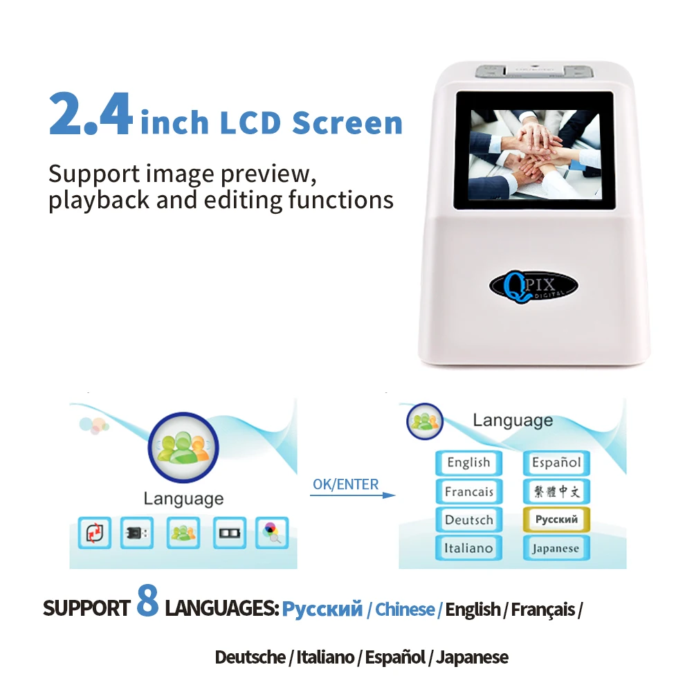 One Concept Scanner Per Diapositive E Negativi 35mm – Portatile Con Display LCD 4,3" E Uscita HDMI, Converti Le Tue Vecchie Foto In Digitale