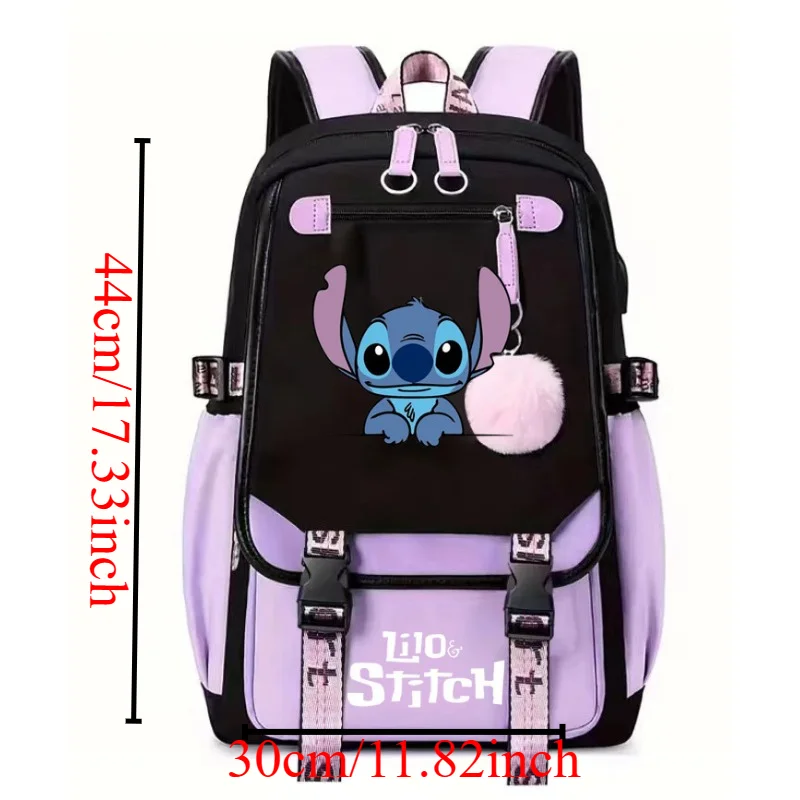 Lilo Stitch Backpack Boy Girl Anime School Bag Teenager Laptop Pack Women Rucksack Cartoon Anime Backpack Large Capacity Miniso