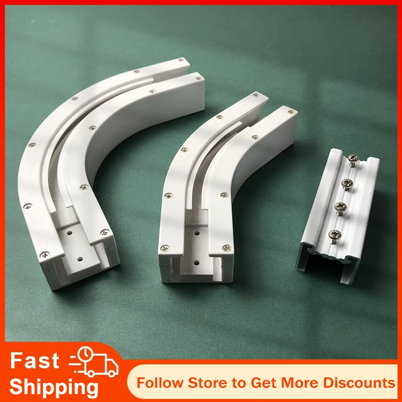 U Type L Type Electric Curtain Track Connector Corner 90 135 Degree Automatic Curtain Rail Rod Connector Curtain Accessories