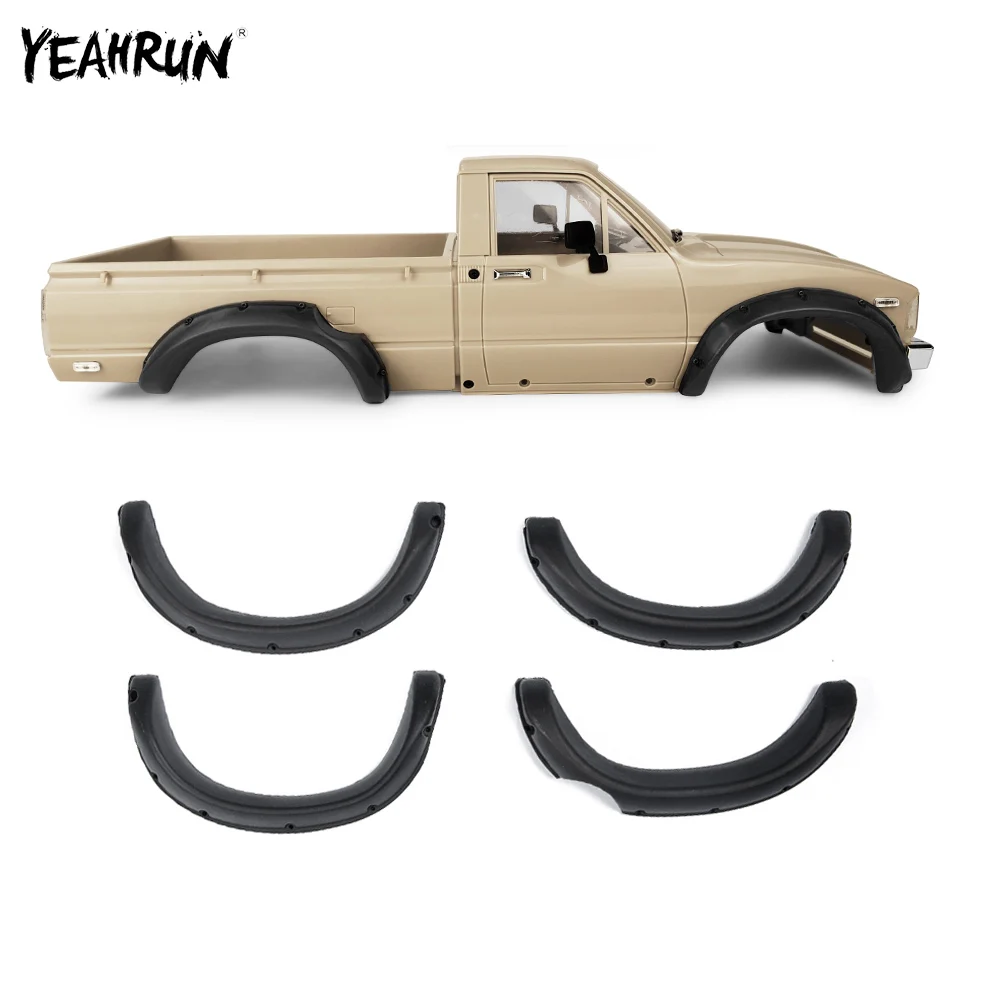 YEAHRUN Rubber Fender Flares Prevent Scratch Widening Wheel Eyebrow for RC4WD TF2 1/10 RC Crawler Car  Body Parts