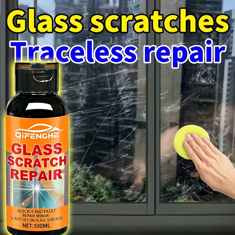 Traceless Glass Scratch Remover, DIY Repair for Home Windows, Mirrors & All Glass Surfaces