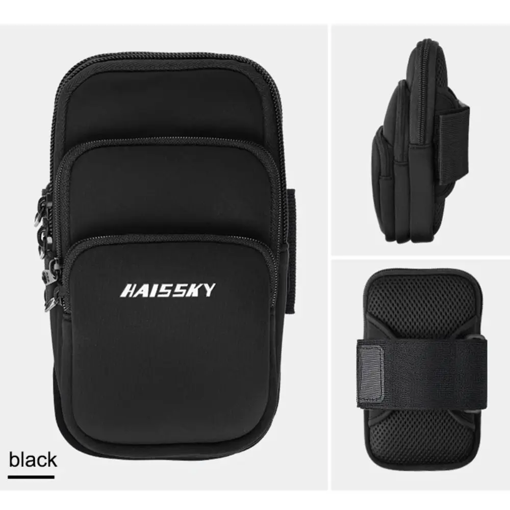 Tas Lari Tiga Kantong untuk Ponsel, Tempat Penyimpanan Ponsel, Tas Lengan, Kantong Kapasitas Besar, Tas Lengan Ponsel Neoprene untuk Pria Wanita