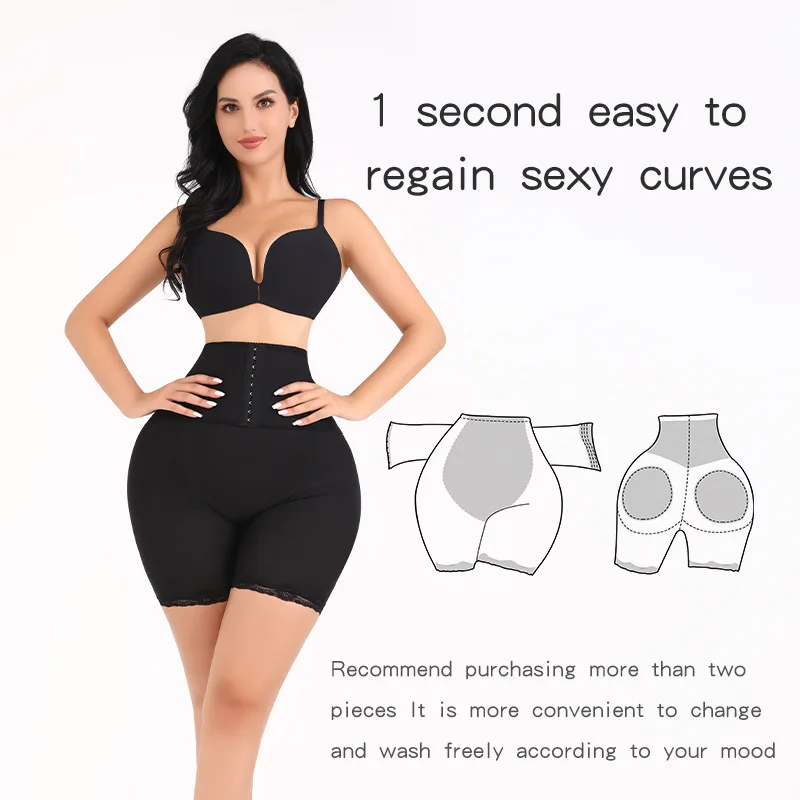 

Padded Panties Plus Size Tummy Control Seamless Girdle Butt Lifter High Waist Shapewear Panties Women Full Body Shaper