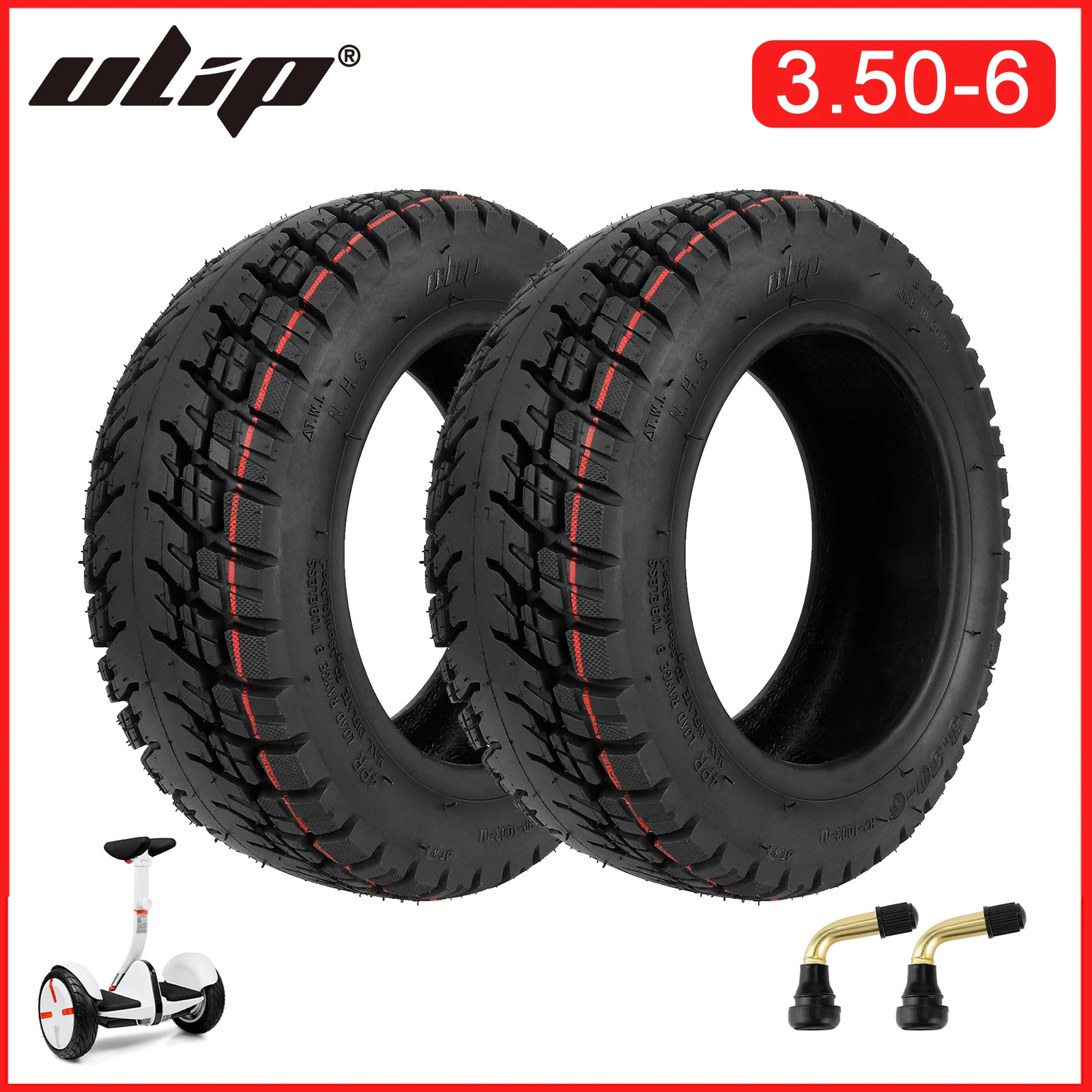 

Ulip 3.50-6 Off-Road Tubeless Tire For Electric Scooter Balancing Car 10X3.50-6 10x4.00-6 90/65-6 Universal Vacuum Tyre Tires