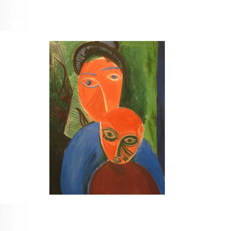 Mother and Child, 1907, Paris. Musée national Picasso Paris, Art Print Canvas Poster, Living Room Decor, Home Wall Picture