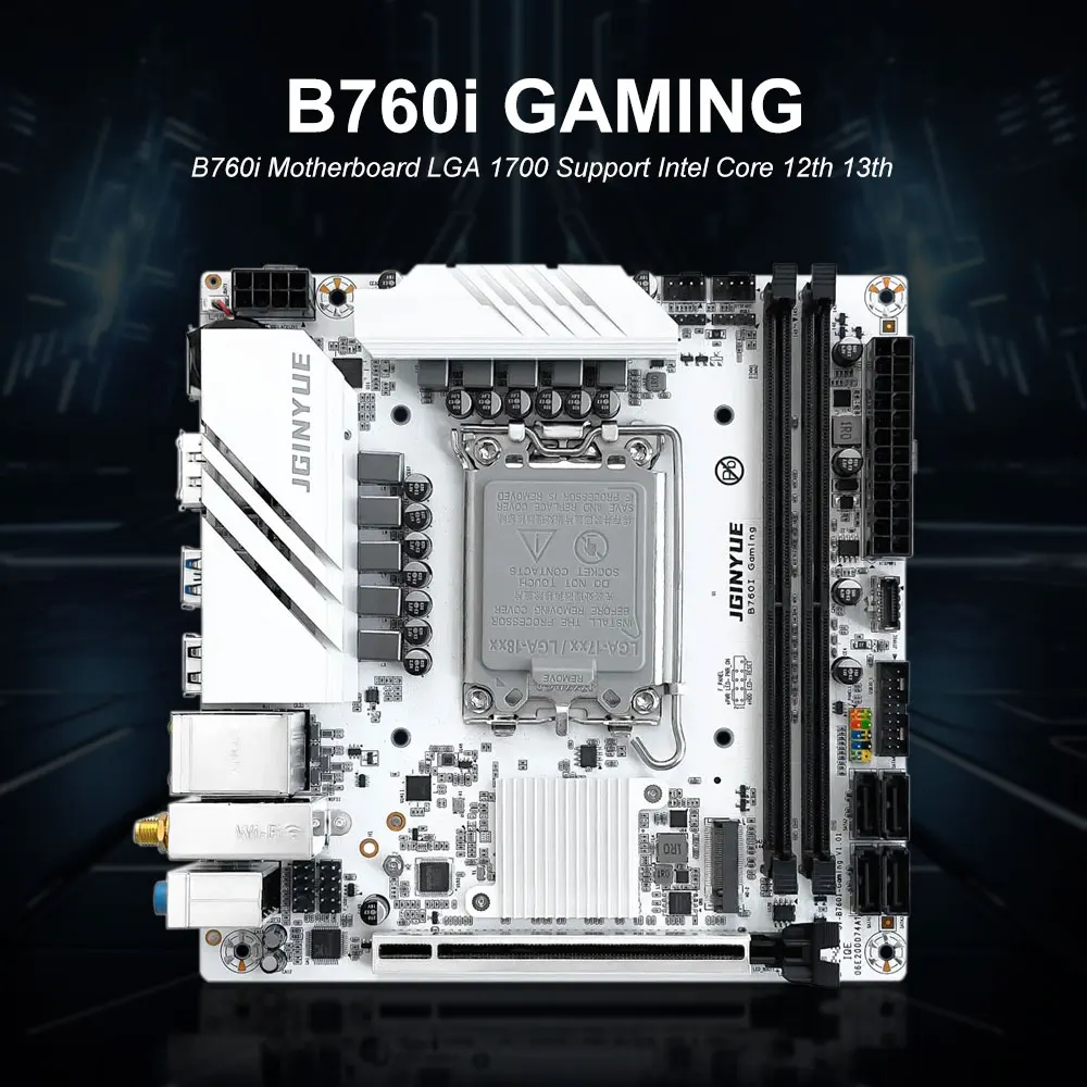 Jginyue b760i motherboard lga 1700 unterstützung intel core 12. 13. ddr4 3200mhz ram neueste mini itx B760i-GAMING