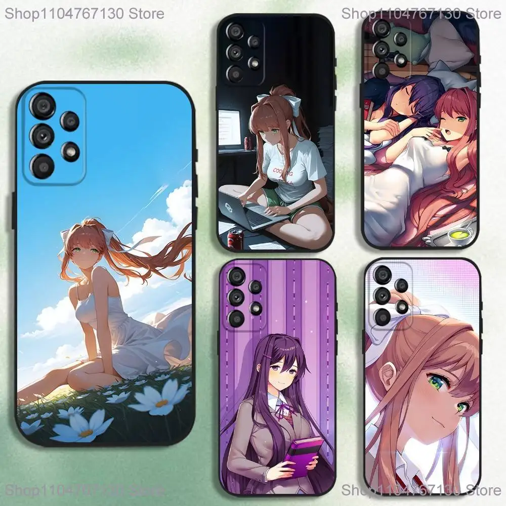 

Literature Club D-Doki D-Doki Phone Case For Samsung Galaxy A20,A21s,A22,A31,A32,A52,A53,A72,73,A80 Soft Black Cover