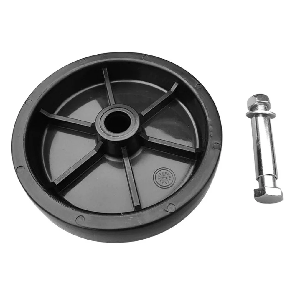 Black Trailer Support Wheel Sturdy Construction High-strength Plastic For Tough Conditions For American Trailer Supports
