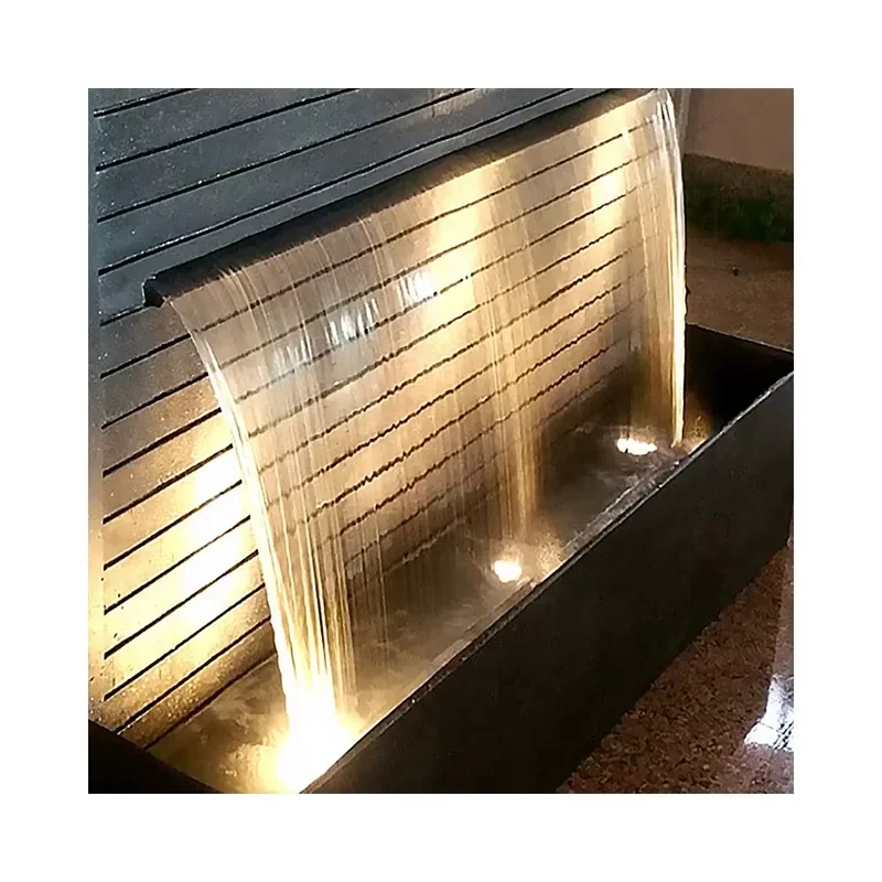 for Sheet Artificial Waterfall Water Curtain Fountain Landscape Decoration Villa Garden High End Venue Outdoor Pond Feature