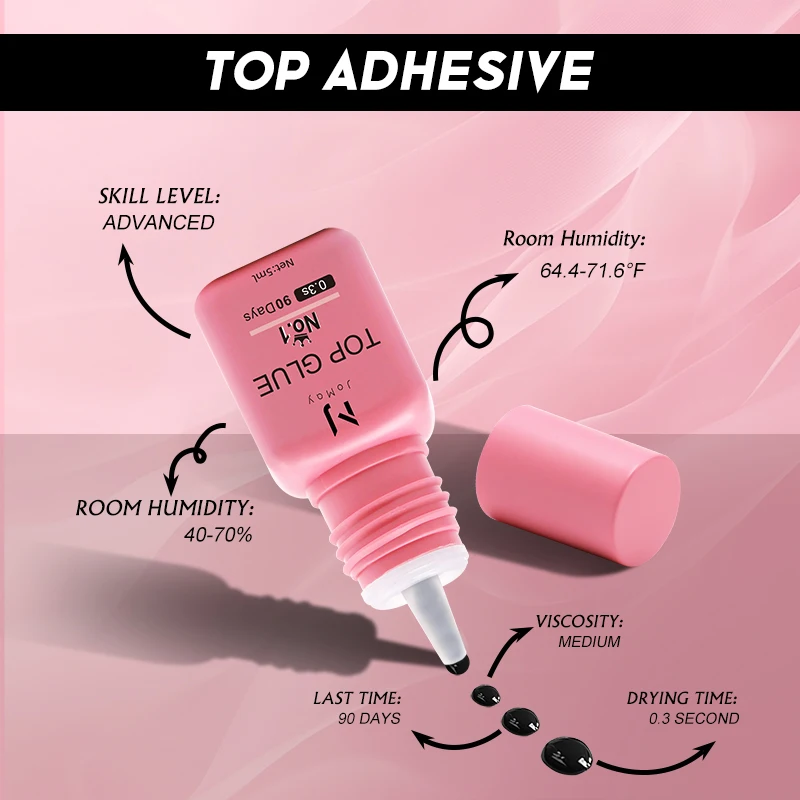 Jomay cola para cílios 0.3s 0.5s 1s 2s, extensão de cílios, adesivo uv, 5ml, secagem rápida, cola para cílios, ferramenta de maquiagem de alta qualidade