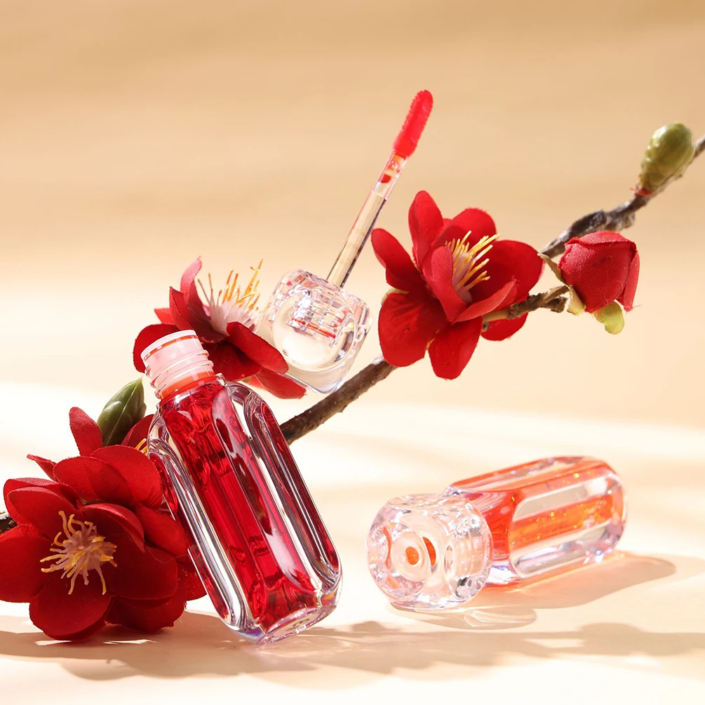 5ml 개인 라벨 7 색 젤리 립 색조 맞춤형 로고 입술 뺨 아이 섀도우 3 방향 오래 지속되는 립스틱 방수 안료 메이크업