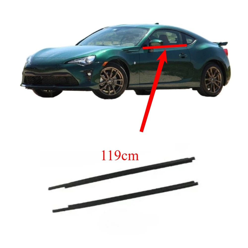 1 Pieces Black Outside Windows Rubber for TOYOTA 86 2013-2020 Glass Protector Weather Strip 61280-CA016