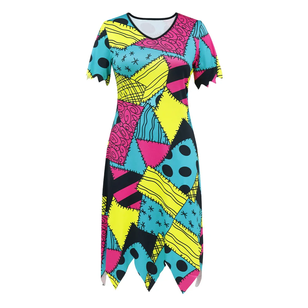 Disfraz de Sally para Cosplay, disfraz de pesadilla antes de Navidad, vestido de película de Anime, mono de LICRA para fiesta, Carnaval, Día de los muertos