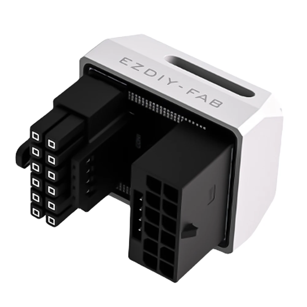 12VHPWR Adaptor Bersudut 180 Derajat 600W 16 Pin Konektor Daya GPU Adaptor Pcie 5.0 untuk 12 + 4pin RTX 3090Ti 4070Ti 4080 4090