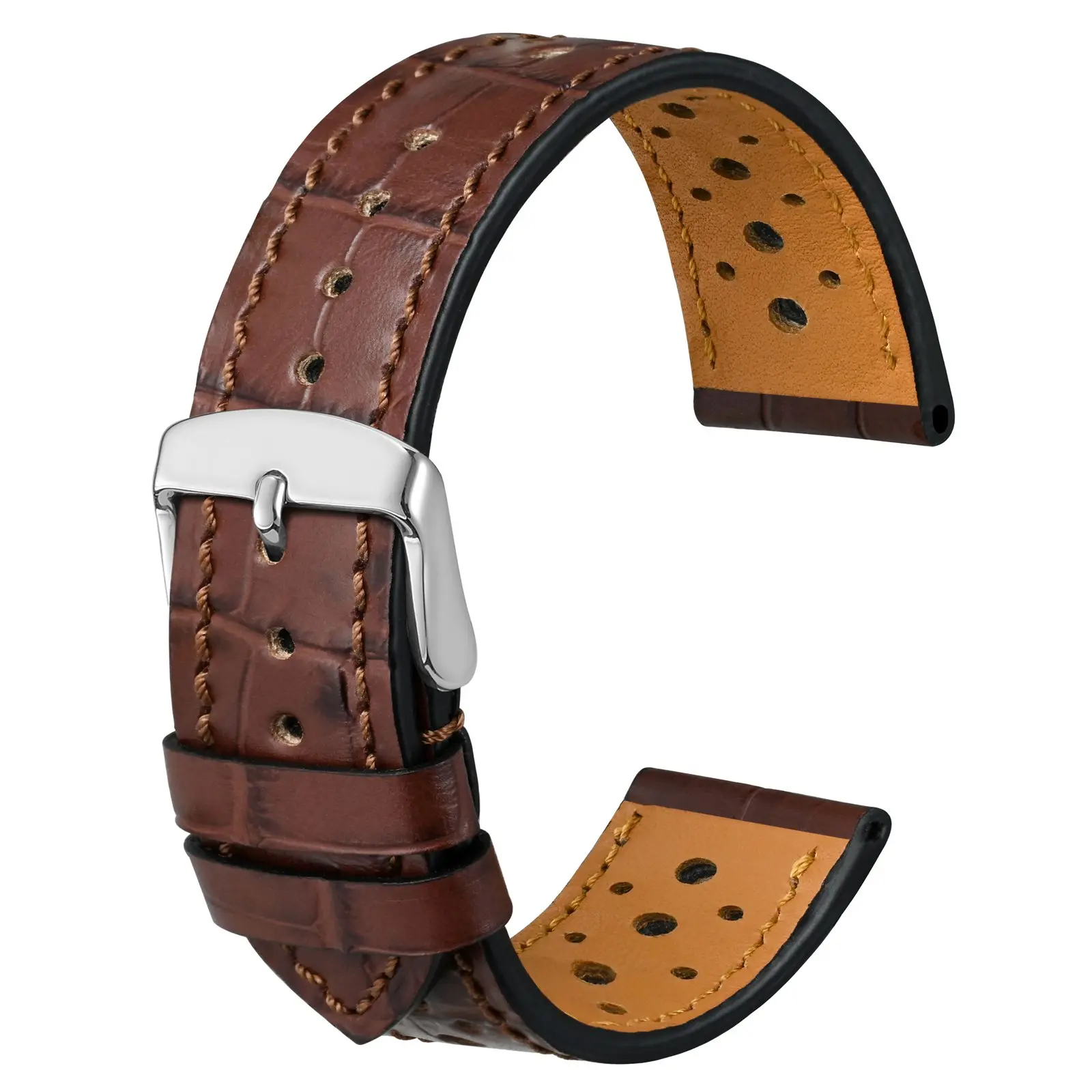

ANBEER Vintage Leather Watch Strap, 18/20/22mm Replacement Strap Watch Band for Men,Women Watch accessories