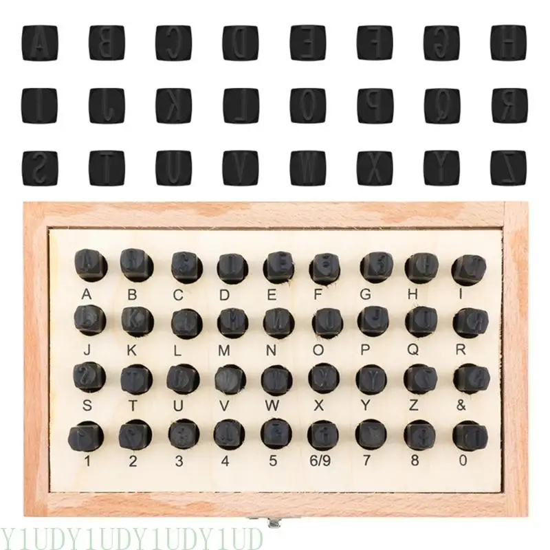 

Y1ud 36pcs кожаный инструмент штамповки 6 мм номер буквы